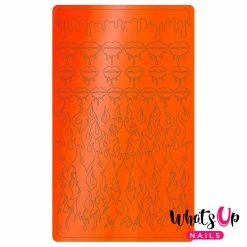 Whats Up Nails Vinyl Sticker / Dripping Flames / Neon Trio Summer Nails