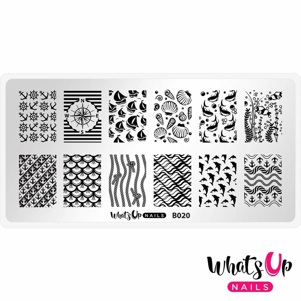 Summer Nails Whats Up Nails Stamping Plate / Take Me To The Sea 1 Summer Nails Whats Up Nails Stamping Plate / Take Me To The Sea