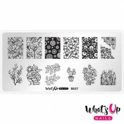 Whats Up Nails Stamping Plate / Growing Beauty Summer Nails