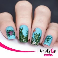 Whats Up Nails Stamping Plate / Deserted Succulent
