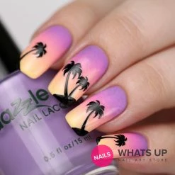 Summer Nails Whats Up Nails / Palm Stickers & Stencils