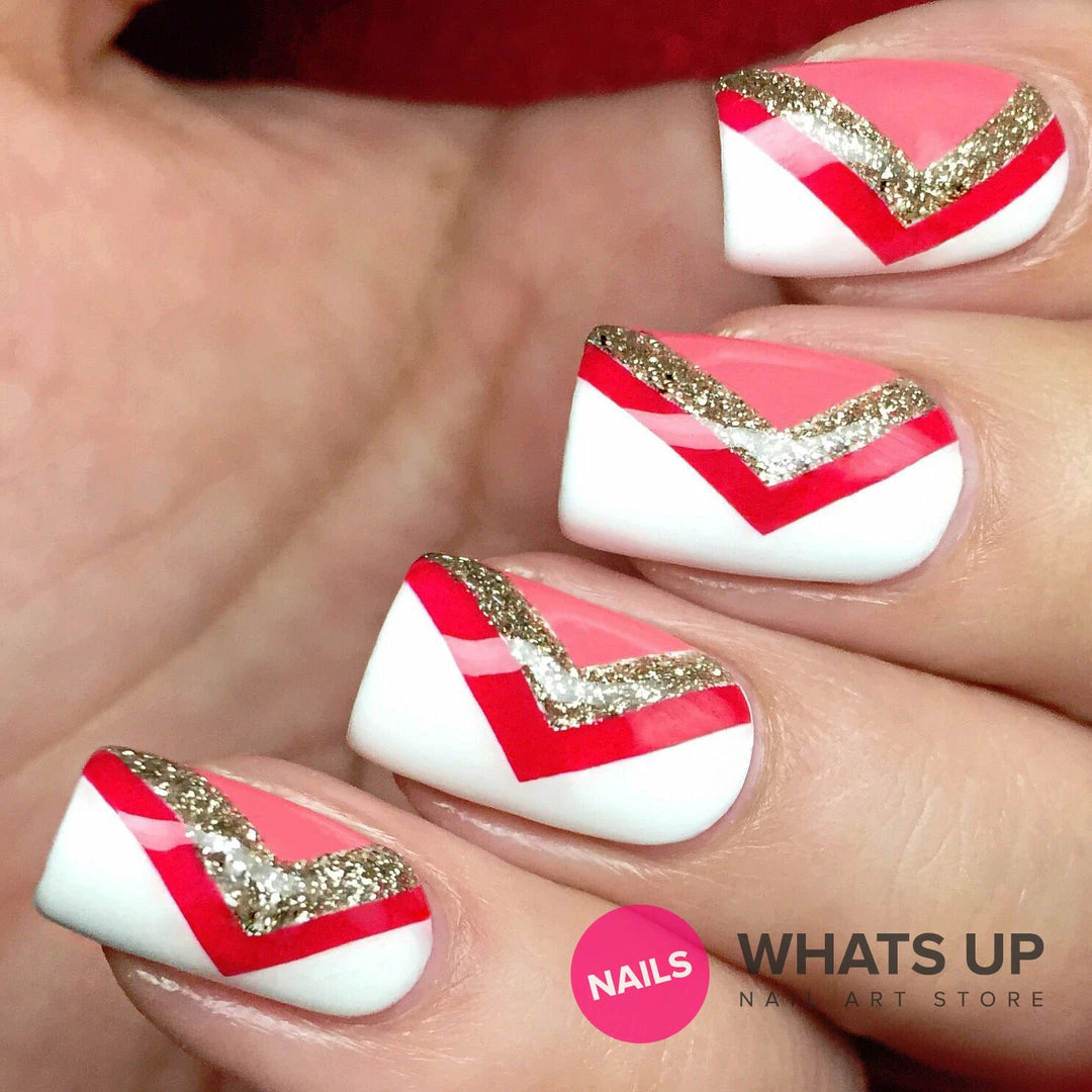 Dollar Store Whats Up Nails / Regular Chevron Tape 2 Dollar Store Whats Up Nails / Regular Chevron Tape