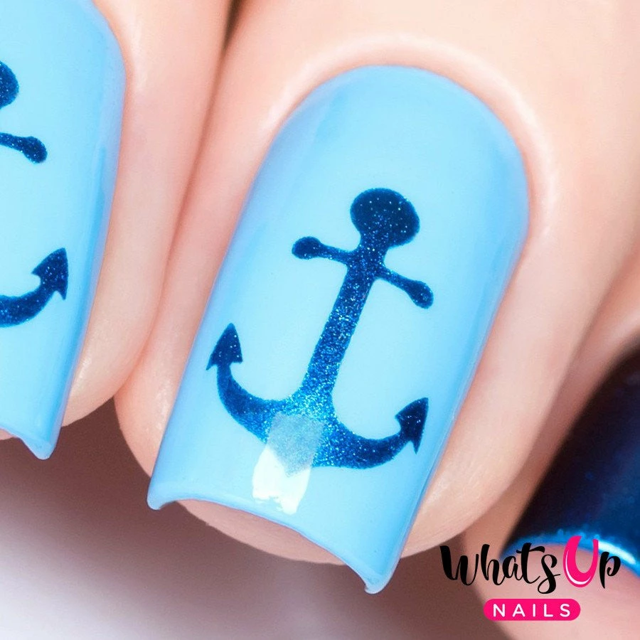 Summer Nails Whats Up Nails / Anchor Stickers & Stencils 3 Summer Nails Whats Up Nails / Anchor Stickers & Stencils