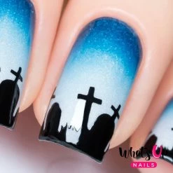 Whats Up Nails / Graveyard Stencils Stickers