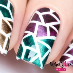 Dollar Store Whats Up Nails / Mosaic Stencils