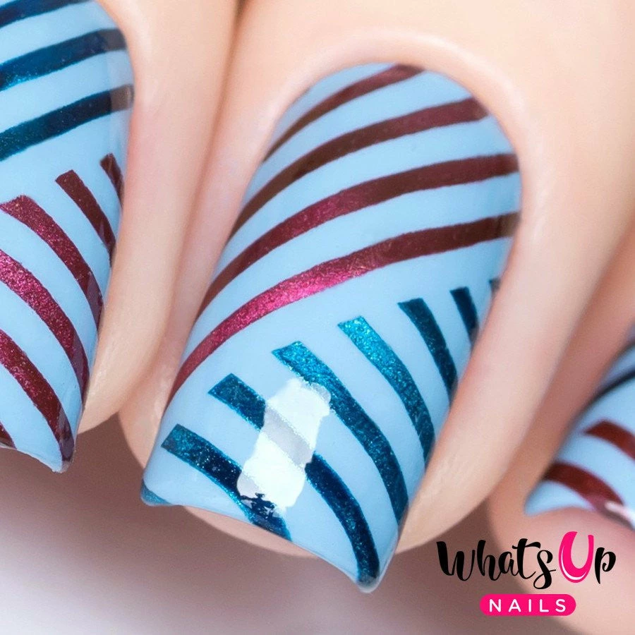 Whats Up Nails / Slanted Lines Stencils Dollar Store 2 Whats Up Nails / Slanted Lines Stencils Dollar Store