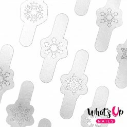 Whats Up Nails / Merry Snowflakes Stickers & Stencils / Silver
