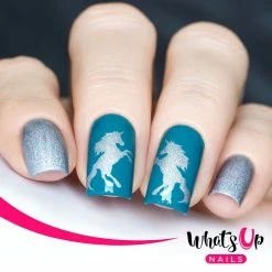 Dollar Store Whats Up Nails / Unicorn Stencils