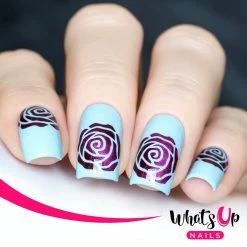 Dollar Store Whats Up Nails / Rose Petals Stencils