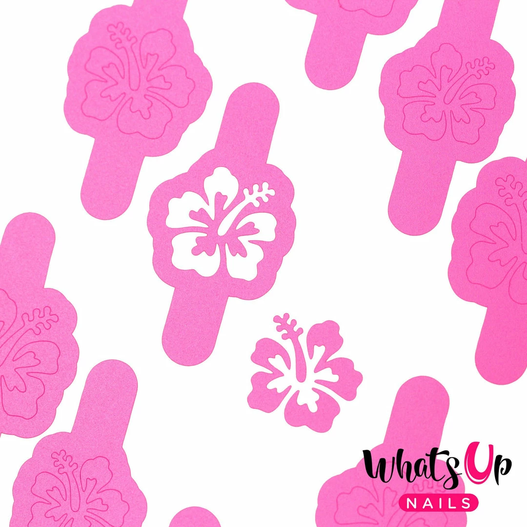 Summer Nails Whats Up Nails / Hibiscus Stencils 1 Summer Nails Whats Up Nails / Hibiscus Stencils