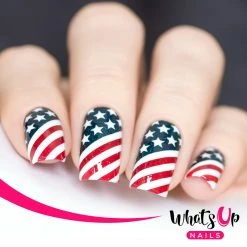 Whats Up Nails / American Flag Stencils Summer Nails