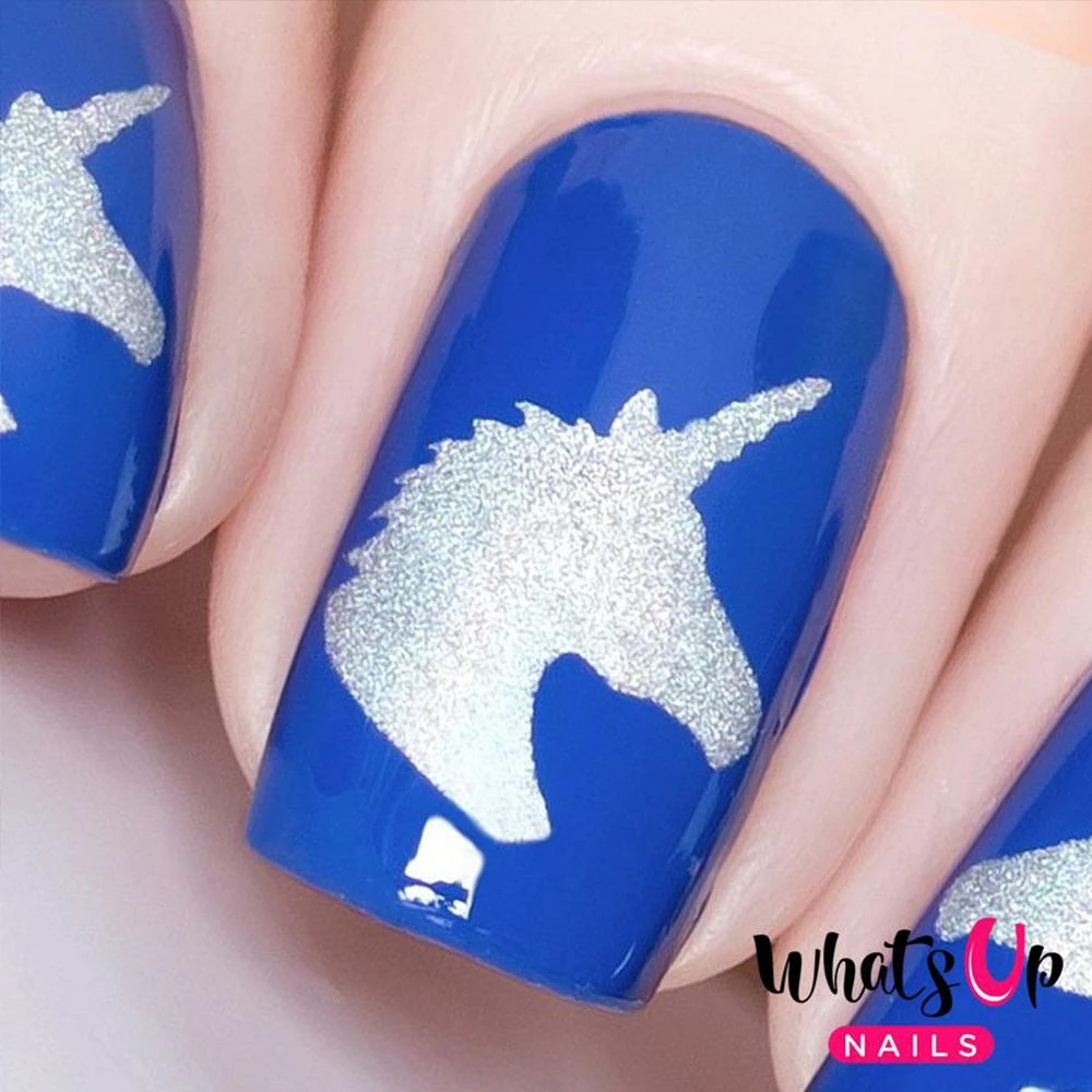 Dollar Store Whats Up Nails / Unicorn Head Stencils 3 Dollar Store Whats Up Nails / Unicorn Head Stencils