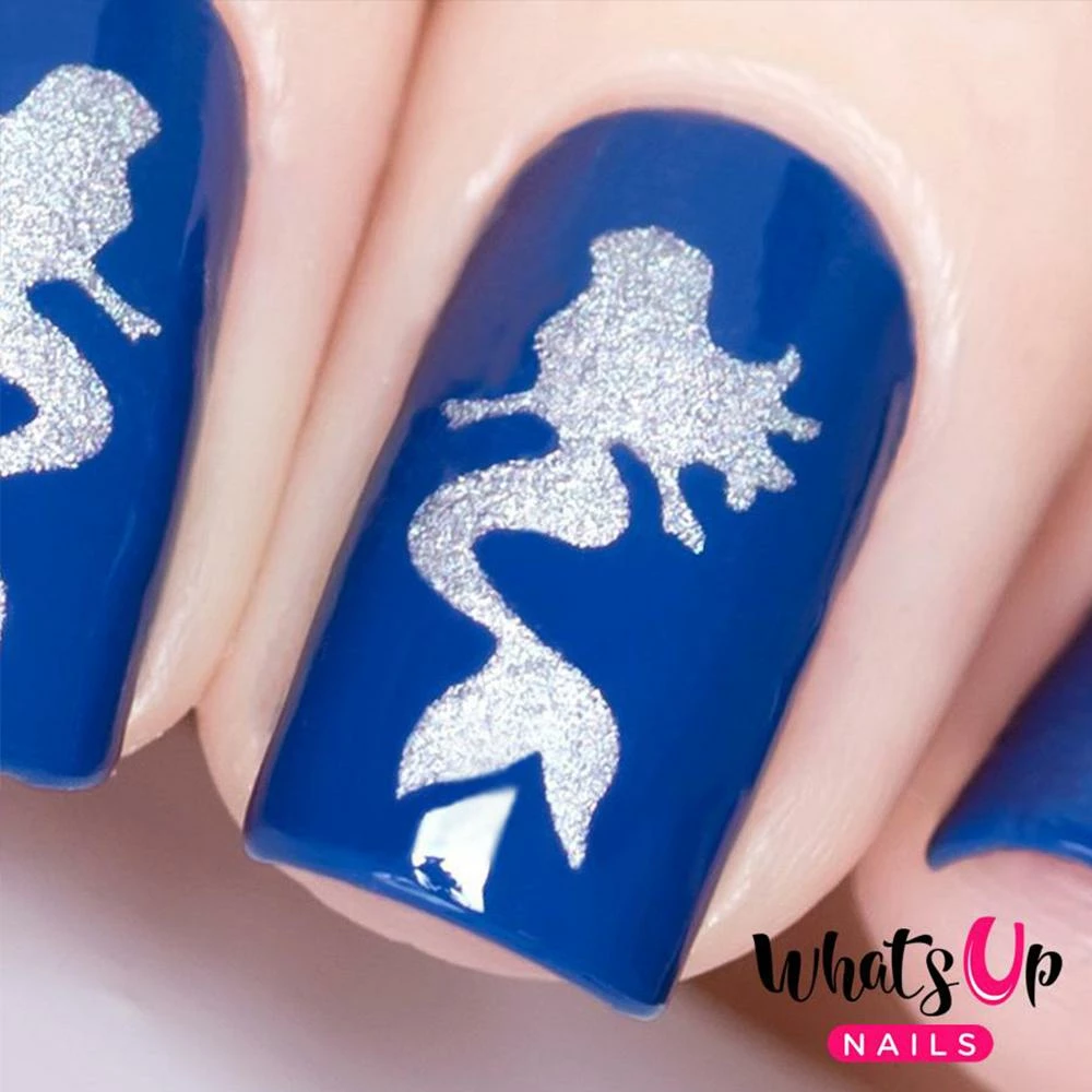 Whats Up Nails / Mermaid Stencils Summer Nails 3 Whats Up Nails / Mermaid Stencils Summer Nails