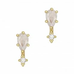 Daily Charme Dainty Tear Drop / Zircon Charm / White