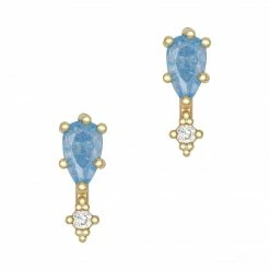 Daily Charme Dainty Tear Drop / Zircon Charm / Blue New Arrivals