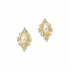 Daily Charme Wedding Season Delicate Framed Pearl / Gold