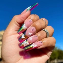 Tensor Trendy Butterfly Nail Art Sticker / Black & White New Arrivals