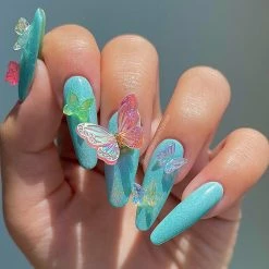 1688 Fluttering Butterfly Resin Charm / Iridescent Pink