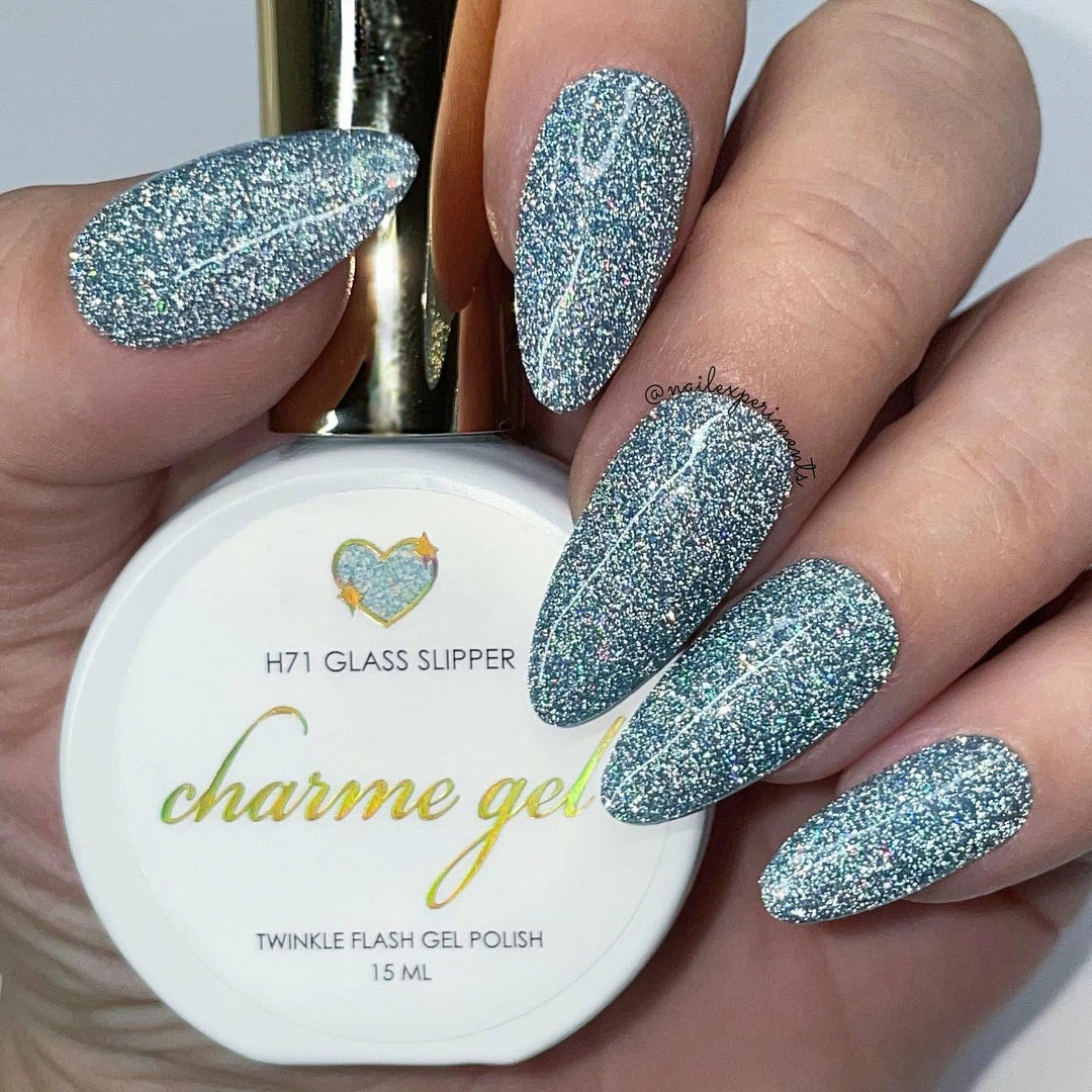 Charme Gel / Holographic Twinkle H71 Glass Slipper 3 Charme Gel / Holographic Twinkle H71 Glass Slipper