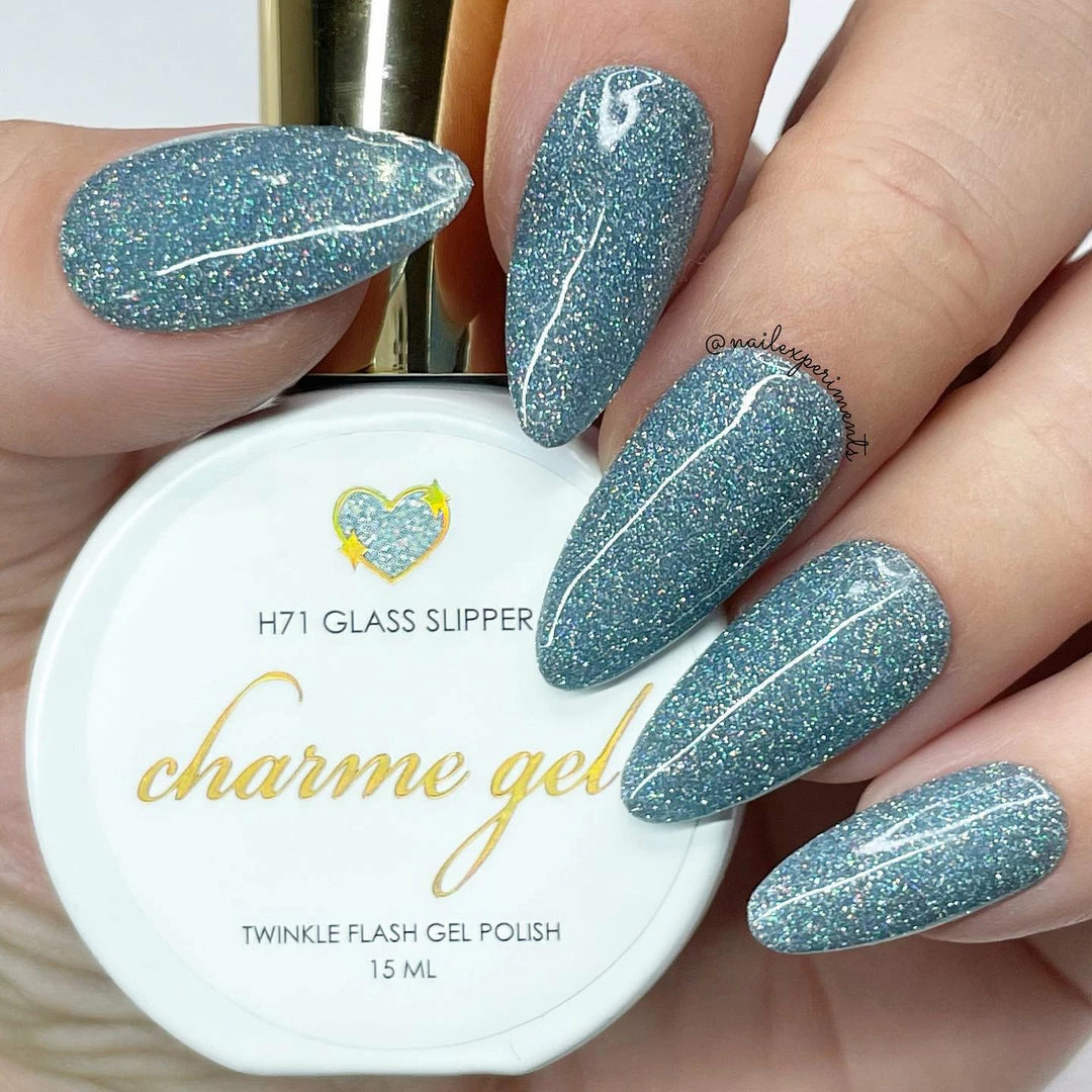 Charme Gel / Holographic Twinkle H71 Glass Slipper 2 Charme Gel / Holographic Twinkle H71 Glass Slipper