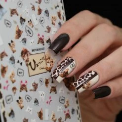 1688 - MeiCaiLin Furry Friends Nail Art Sticker / Cat Meows