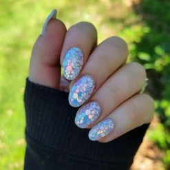 XuCai Unicorn White AB Glitter Dot Mix 6 XuCai Unicorn White AB Glitter Dot Mix