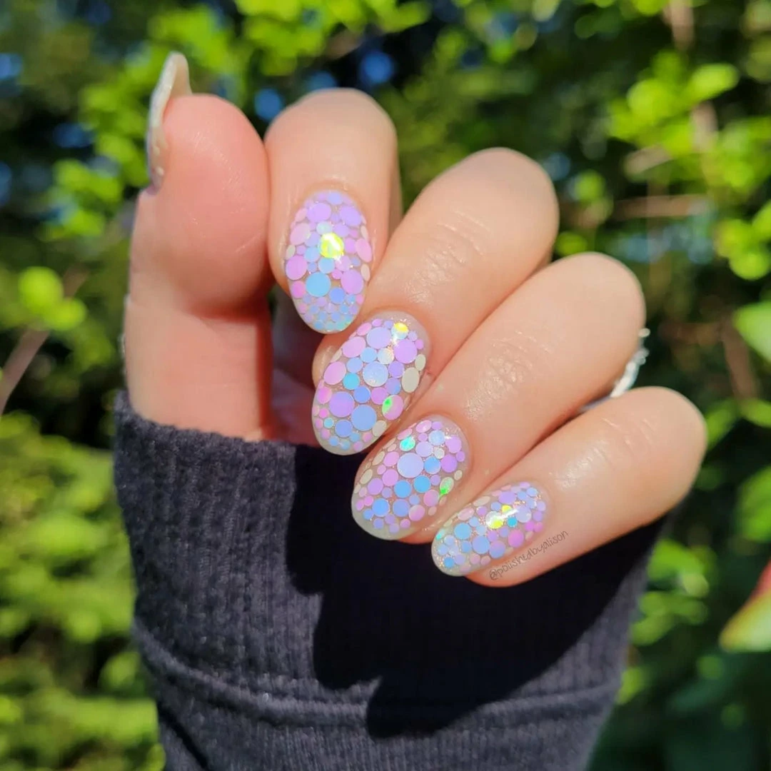 XuCai Unicorn White AB Glitter Dot Mix 4 XuCai Unicorn White AB Glitter Dot Mix