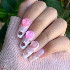 1688 - ShuYing New Arrivals Peach Heart Resin Cabochons Mix