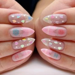 XuCai Lovely Heart Glitter Mix / Pastel Rainbow