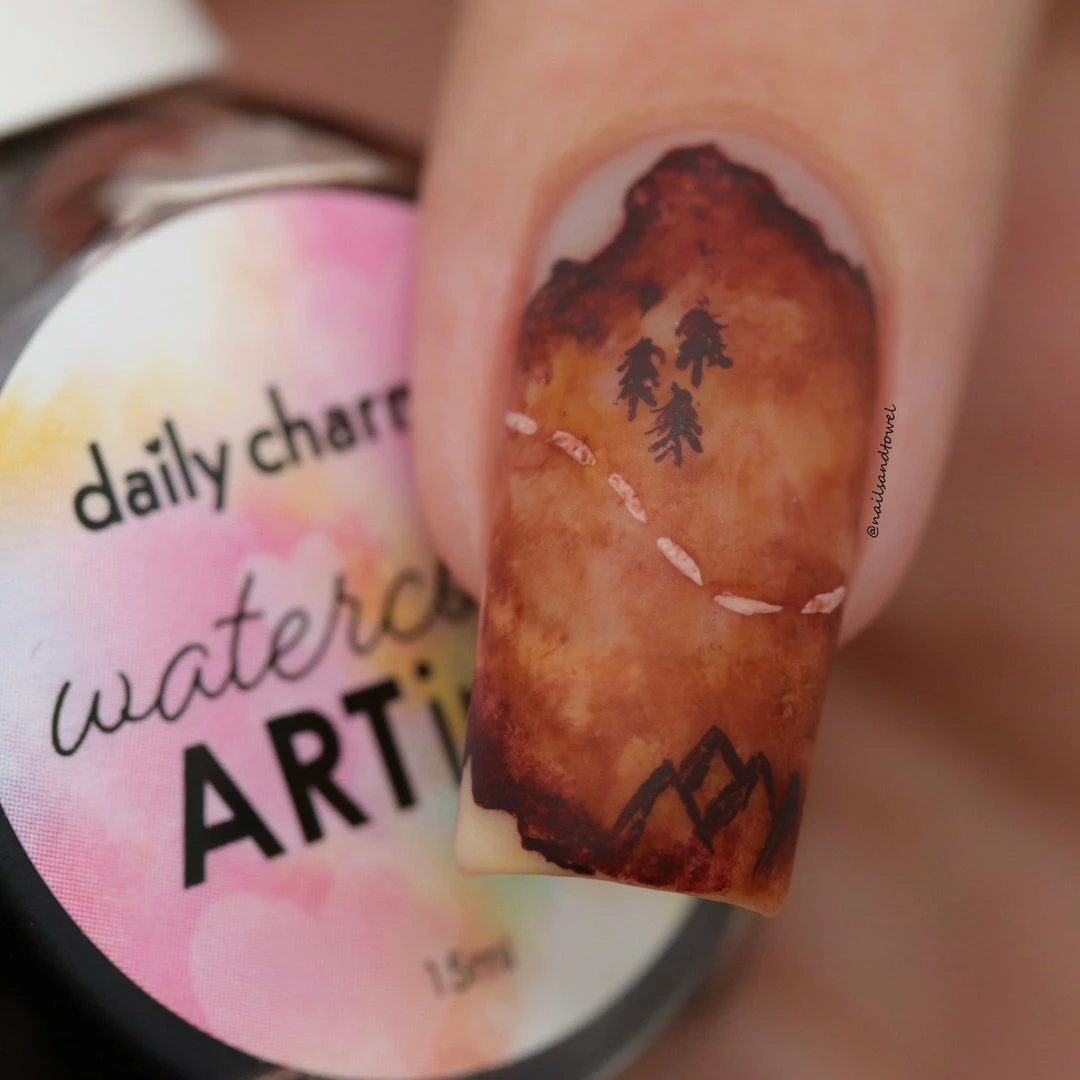 MORE BEAUTY Daily Charme Watercolor Art Ink / 02 Brown 3 MORE BEAUTY Daily Charme Watercolor Art Ink / 02 Brown